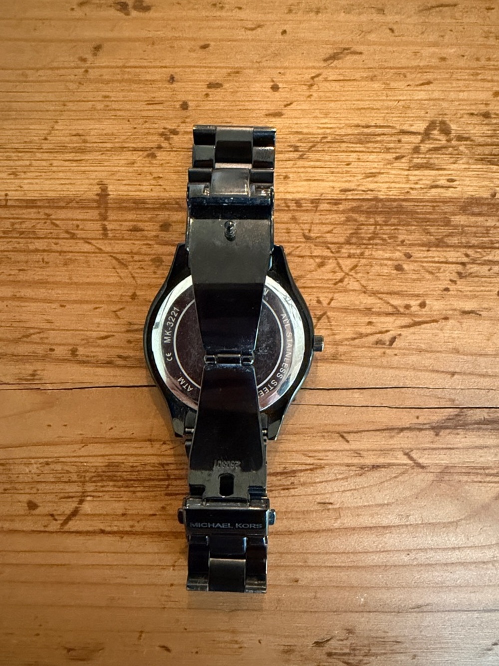 Michael Kors Black and Gold Accent Bracelet Watch - Picture 4 of 5